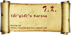 Téglás Karina névjegykártya
